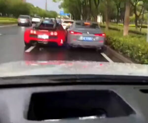 Rare GBP-1.8 Million Bugatti Hits BMW After Both Refused To Give Way When Lanes Converged