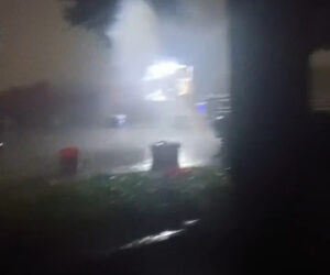 Heart-Stopping Moment As Lightning Strikes Just Feet Away From Bystanders