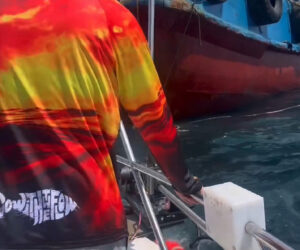 Stranded Fishermen Rescued From Burning Ship