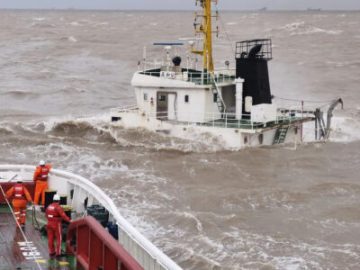 Read more about the article Rescuers Save 25 Crew Members From Two Sinking Ships Amid Storm