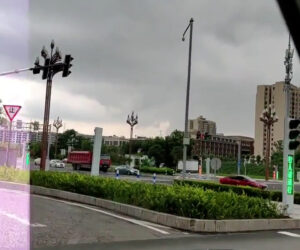 Driver Nearly Struck By Lightning That Hit The Ground Right Next To His Car