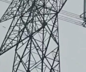 Angry Girl Climbs Massive High-Voltage Electricity Pylon After Row With Boyfriend