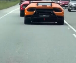 Five Men Left Without Luxury Lambos And Charged With Reckless Driving After Speeding On Motorway In Malaysia