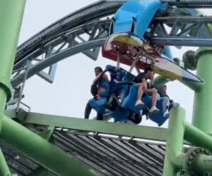 Fairgoers Left Stuck In The Cold In Mid-Air After Amusement Park Ride Breaks Down