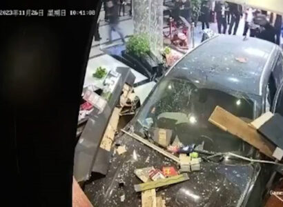 Read more about the article Out-Of-Control BMW Slams Through Busy Restaurant, Narrowly Misses Employee