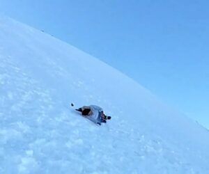 Female Climber Tumbles Dozens Of Feet Down Snowy Mountaintop