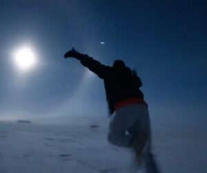 Man Captures Ultra-Rare ‘Moon Halo’ Amid Frozen Wilderness