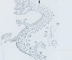 Chinese Artist Creates Jaw-Dropping Dragon By Walking Over Fresh Snow