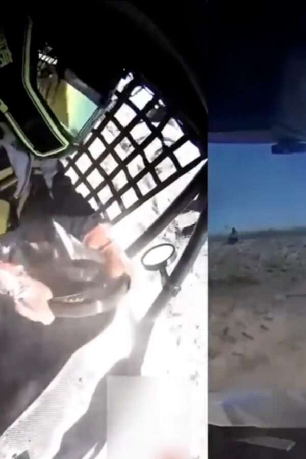 Rally Driver Tries To Carry On Despite Steering Wheel Repeatedly Coming Off